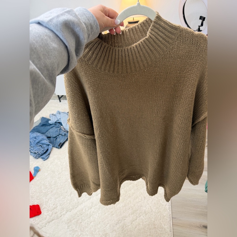 Cozy Brown Knit Sweater